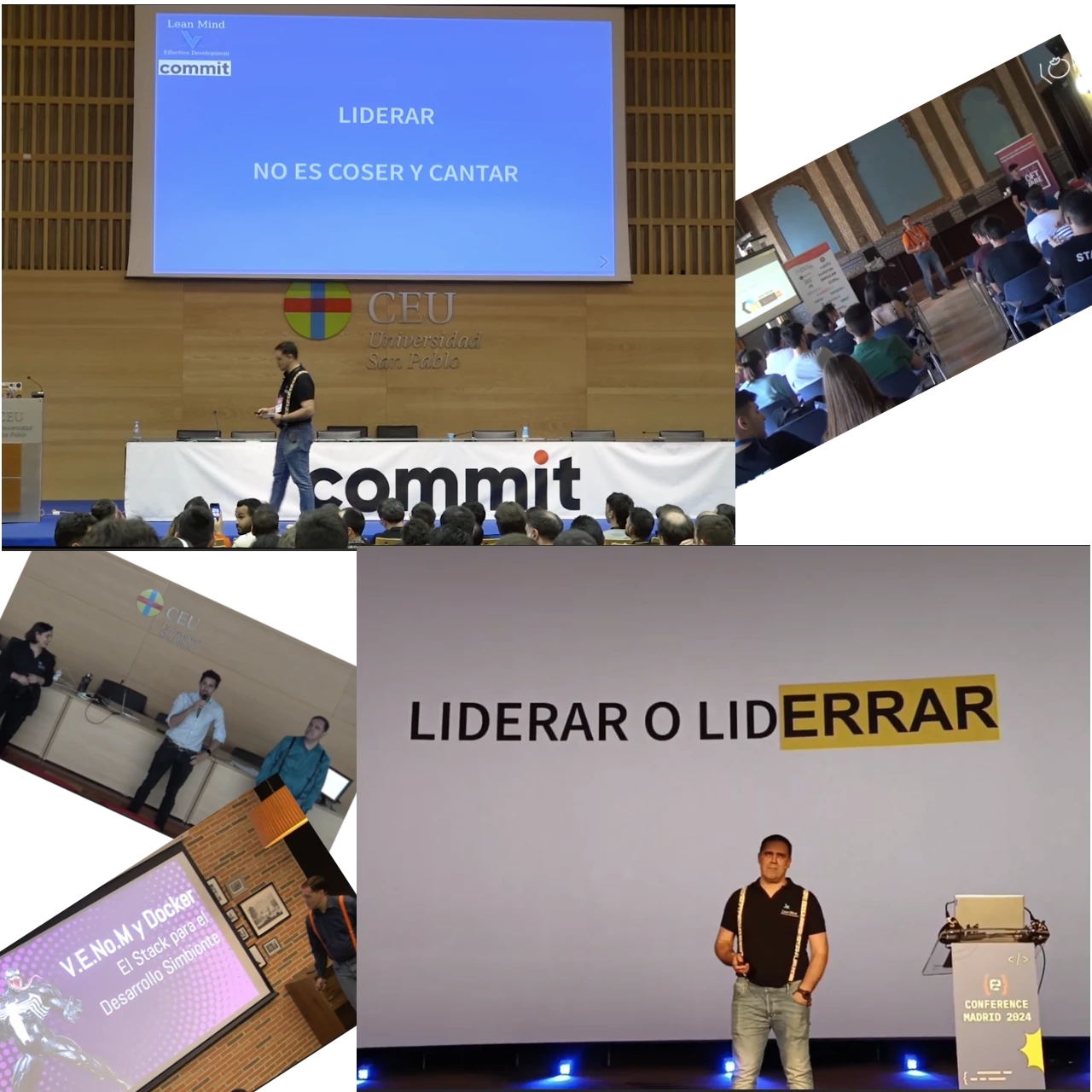 Collage de charlas en CommitConf, Codemotion y otros eventos